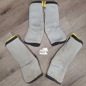 4 Mesh Fly Boots *gc, clean, stains, hairy velcro, frayed edges, snags