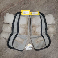 4 Mesh Fly Boots *gc, clean, stains, hairy velcro, frayed edges, snags