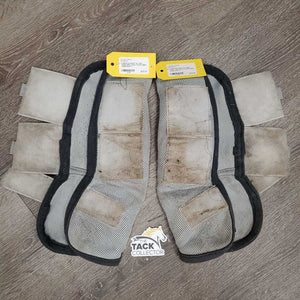 4 Mesh Fly Boots *gc, clean, stains, hairy velcro, frayed edges, snags