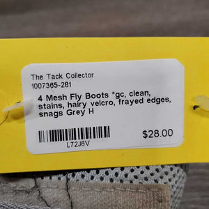 4 Mesh Fly Boots *gc, clean, stains, hairy velcro, frayed edges, snags