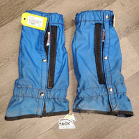 2 Nylon Mud Fever Boots, velcro, snaps, fleece tops *gc, dirty, stains, repaired, discolored, older?, rubs, snags
