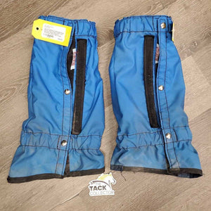 2 Nylon Mud Fever Boots, velcro, snaps, fleece tops *gc, dirty, stains, repaired, discolored, older?, rubs, snags