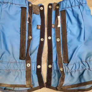2 Nylon Mud Fever Boots, velcro, snaps, fleece tops *gc, dirty, stains, repaired, discolored, older?, rubs, snags