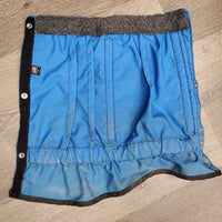 2 Nylon Mud Fever Boots, velcro, snaps, fleece tops *gc, dirty, stains, repaired, discolored, older?, rubs, snags