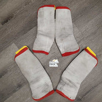 4 Mesh Fly Boots *gc, clean, stains, hairy velcro, frayed edges, snags, thin binding
