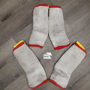4 Mesh Fly Boots *gc, clean, stains, hairy velcro, frayed edges, snags, thin binding