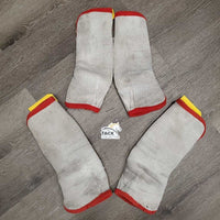 4 Mesh Fly Boots *gc, clean, stains, hairy velcro, frayed edges, snags, thin binding

