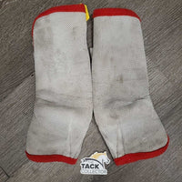 4 Mesh Fly Boots *gc, clean, stains, hairy velcro, frayed edges, snags, thin binding
