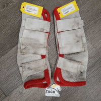 4 Mesh Fly Boots *gc, clean, stains, hairy velcro, frayed edges, snags, thin binding
