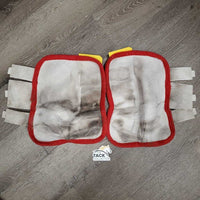 4 Mesh Fly Boots *gc, clean, stains, hairy velcro, frayed edges, snags, thin binding