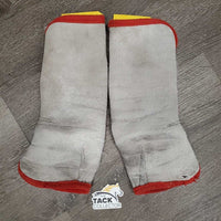 4 Mesh Fly Boots *gc, clean, stains, hairy velcro, frayed edges, snags, thin binding

