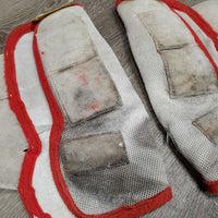 4 Mesh Fly Boots *gc, clean, stains, hairy velcro, frayed edges, snags, thin binding