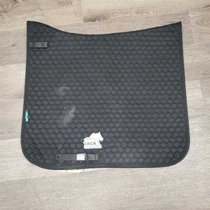 Quilt Dressage Saddle Pad *gc, residue, tape, mnr faded, rubs, pills, hair