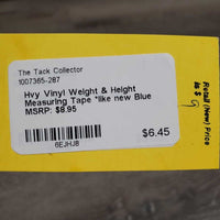 Hvy Vinyl Weight & Height Measuring Tape *like new
