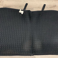 Quilt Dressage Saddle Pad, 1x piping *gc, mnr dirt, rubs, threads, hair, snags
