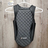 JUNIORS Soft Solid Back Safety Vest *vgc/xc, clean, mnr rubs & pills, velcro: pilly & hairy edges
