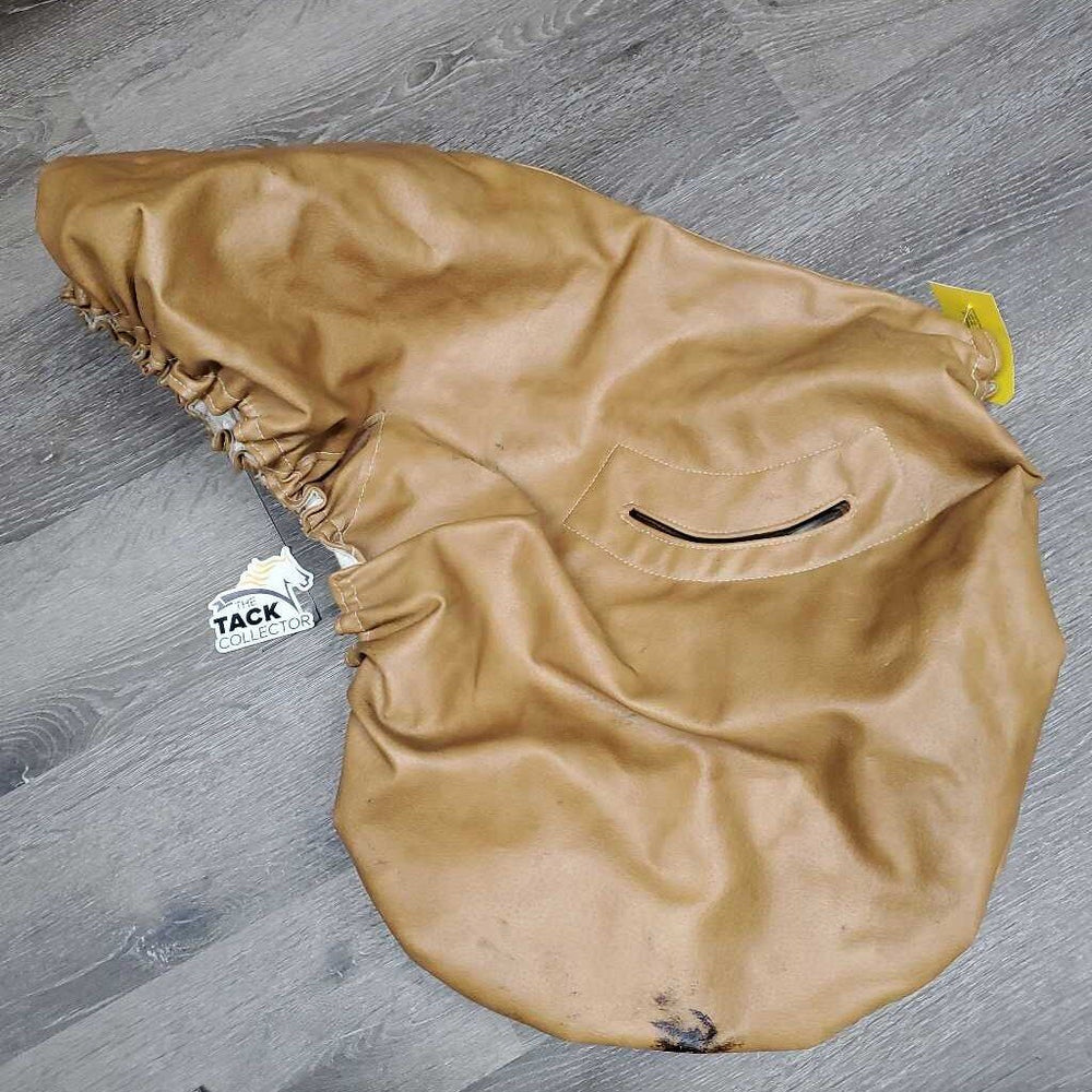 v.Hvy Vinyl Saddle Cover, Stirrup openings *vgc, older, stains?dirt, inside rubs/clumps