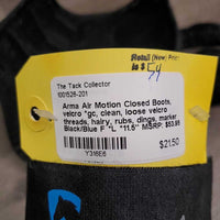 Closed Boots, velcro *gc, clean, loose velcro threads, hairy, rubs, dings, marker