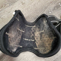Pr Hind Boots, tabs *gc, clean, faded, scrapes, hairy, marker *lining: v.hairy, residue, dirt
