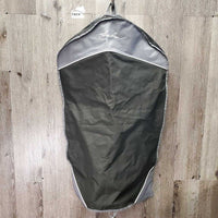 Nylon Garment Bag *gc, threads, mnr hairy, cracked/cracking lining. snags, slices
