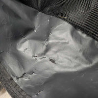 Nylon Garment Bag *gc, threads, mnr hairy, cracked/cracking lining. snags, slices
