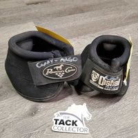 No Turn 2 Left Bell Boots, velcro *MISMATCHED, gc, fair, clean, dirty, frayed lining, marker