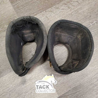 No Turn 2 Left Bell Boots, velcro *MISMATCHED, gc, fair, clean, dirty, frayed lining, marker