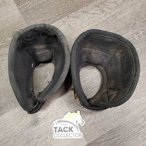 No Turn 2 Left Bell Boots, velcro *MISMATCHED, gc, fair, clean, dirty, frayed lining, marker