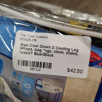 2 Cooling Leg Wraps, bag *vgc, clean, stains, faded?