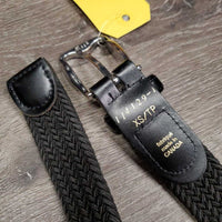 Braided Elastic Belt, Bling Buckle *like new, mnr dirt?stain
