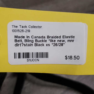 Braided Elastic Belt, Bling Buckle *like new, mnr dirt?stain