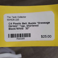 Plastic Belt, Buckle "Dressage Horses" *vgc, shortened
