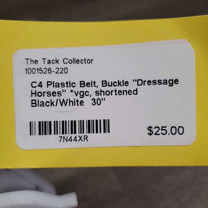 Plastic Belt, Buckle "Dressage Horses" *vgc, shortened