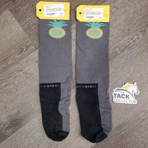 Pr Tall Socks "Pineapples" *gc, faded, mnr pills, rubs & snags