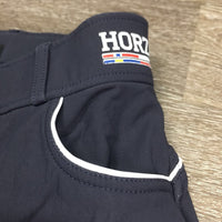 Full Sticky Seat Breeches *gc, seat rubs & pills, seam puckers, faded, cracking logos
