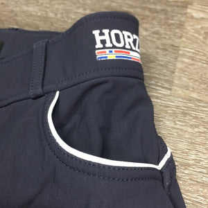 Full Sticky Seat Breeches *gc, seat rubs & pills, seam puckers, faded, cracking logos