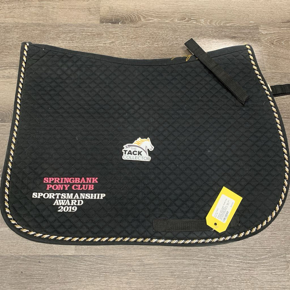 Quilt Jumper Saddle Pad, 1x piping, embroidery 