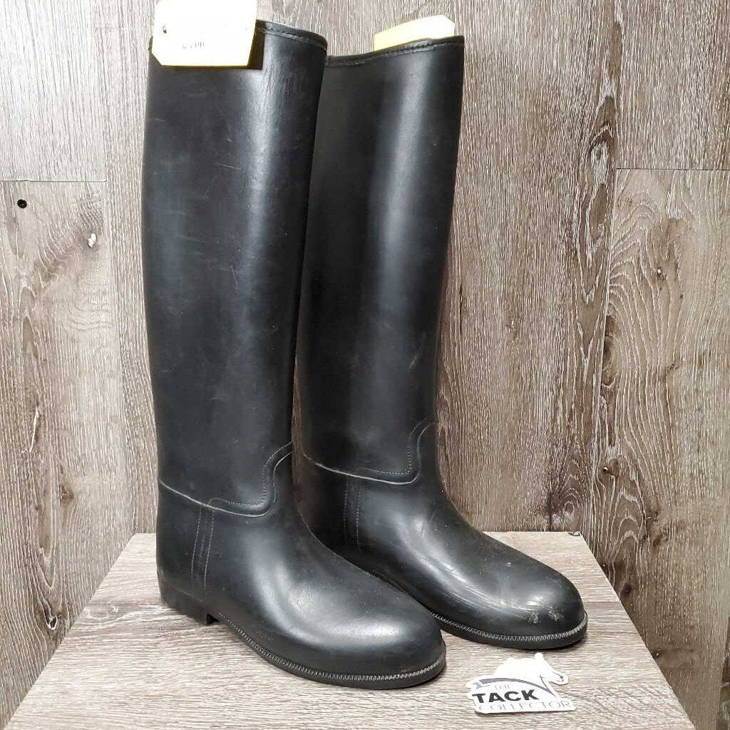 Tall Lined Rubber Riding Boots *vgc, mnr dirt, scuffs scratches