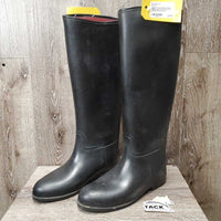 Tall Lined Rubber Riding Boots *vgc, mnr dirt, scuffs & scratches
