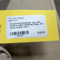 Drawstring Breeches *gc, older, undone seam stitching, dingy, mnr seam stains
