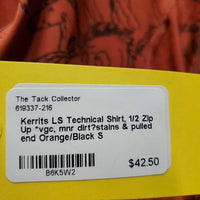 LS Technical Shirt, 1/2 Zip Up *vgc, mnr dirt?stains & pulled end
