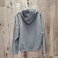 Hvy Sweatshirt Hoodie "Get Over It" *gc, pilly, rubs, clumpy/rough inside lining
