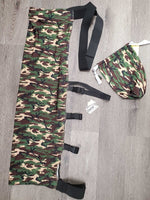 Lycra Neck/Mane Cover, velcro, Bag *vgc/gc, clean, stretched elastic, fuzzy, dirty elastic, rubs, pills & hair
