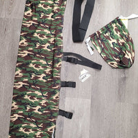 Lycra Neck/Mane Cover, velcro, Bag *vgc/gc, clean, stretched elastic, fuzzy, dirty elastic, rubs, pills & hair