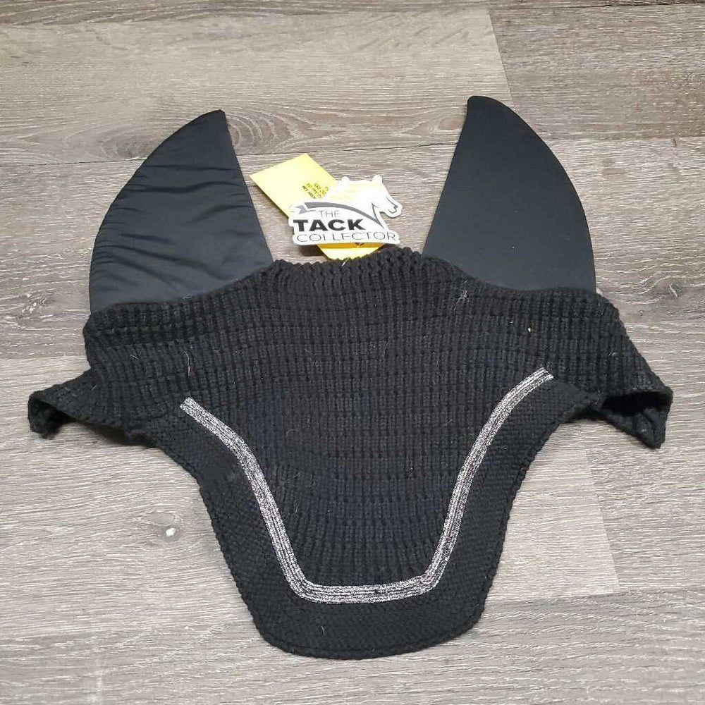 Closed Knit Ear Bonnet Fly Veil, Soundproof Ears *vgc, mnr hair, faded inside
