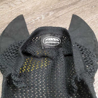 Crochet Ear Bonnet Fly Veil, bling, birdle loops *gc, clean, hairy, faded, older, snags, rubs
