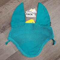 Crochet Ear Bonnet Fly Veil, 2 bridle loops *xc/like new, clean, mnr snags
