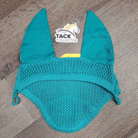Crochet Ear Bonnet Fly Veil, 2 bridle loops *xc/like new, clean, mnr snags
