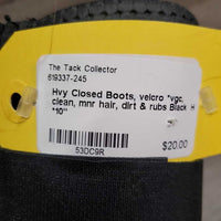Hvy Closed Boots, velcro *vgc, clean, mnr hair, dirt & rubs
