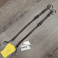 2 Piece Adjustable Leather Running Martingale Attachment, snaps *xc/like new
